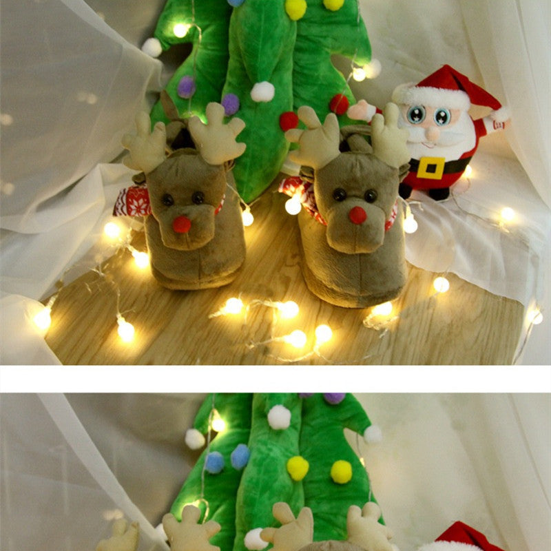 Ciepłe Kapcie Świąteczne RENIFERY