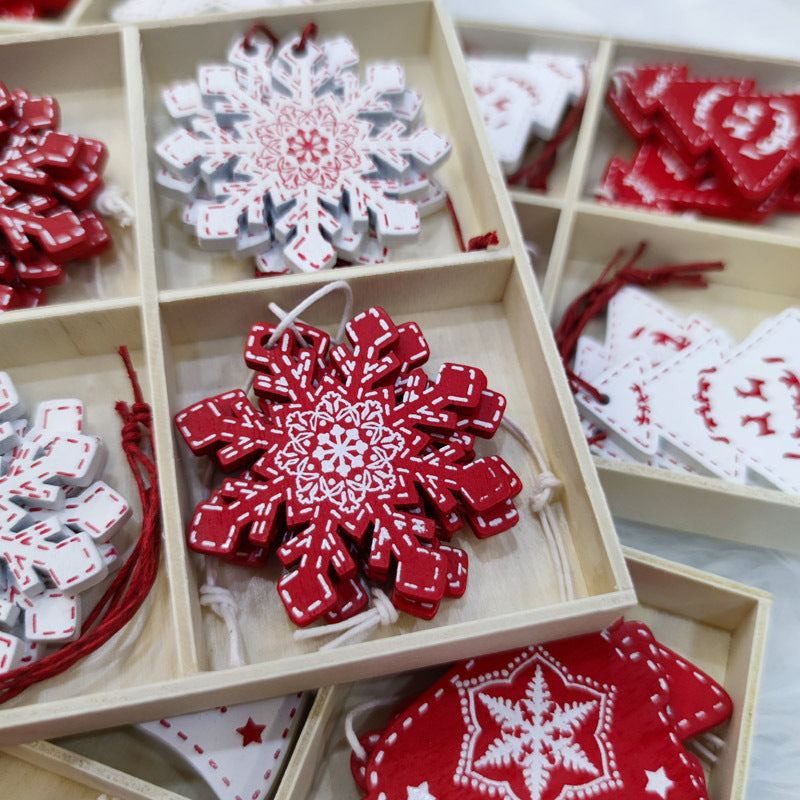 Drewniane Zawieszki Dzwonki w Pudełku (12 szt.)