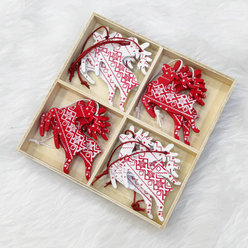 Drewniane Zawieszki Dzwonki w Pudełku (12 szt.)